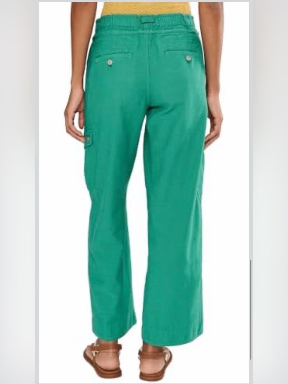 NWT We The Free People Park Ave Green Cargo Pants Size M - Picture 4 of 9